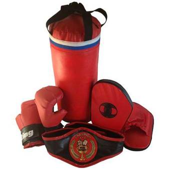 Набор боксерский ЧЕМПИОН (мешок 45см,перчатки, палы, пояс чемпиона)