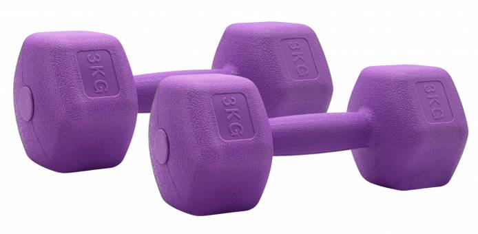 Гантели для фитнеса SportElite H-203 2шт х 3кг, фиолетовый