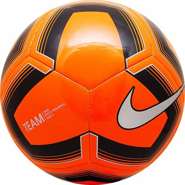 Мяч футбольный Nike Pitch Training р. 5. оранжевый