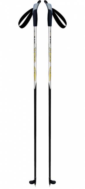 Палки лыжные 100% стекловолокно, рост 135 stc X600, желтый