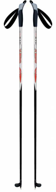 Палки лыжные 100% стекловолокно, рост 150 stc X600, красный