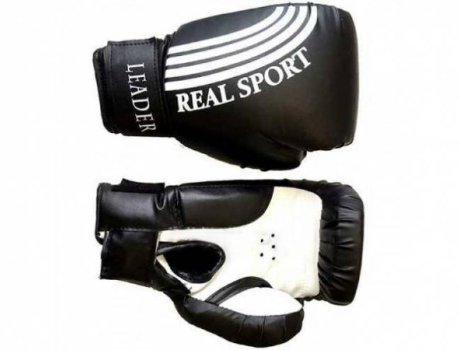 Перчатки боксерские  LEADER 4 унций, черный