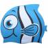 Шапочка для плавания силиконовая "Рыбка" YS10 (синяя)