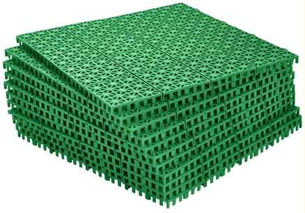Универсальное пластиковое покрытие 30х30, 6 шт. в упак. (зелёный/коричневый)