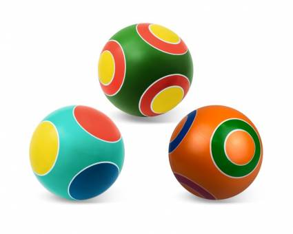 Мяч резиновый детский 125мм кружочки Р3-125