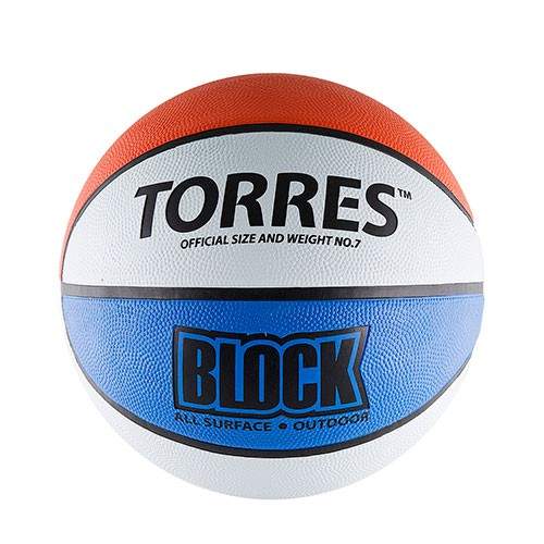 Мяч баскетбольный TORRES Block р.7