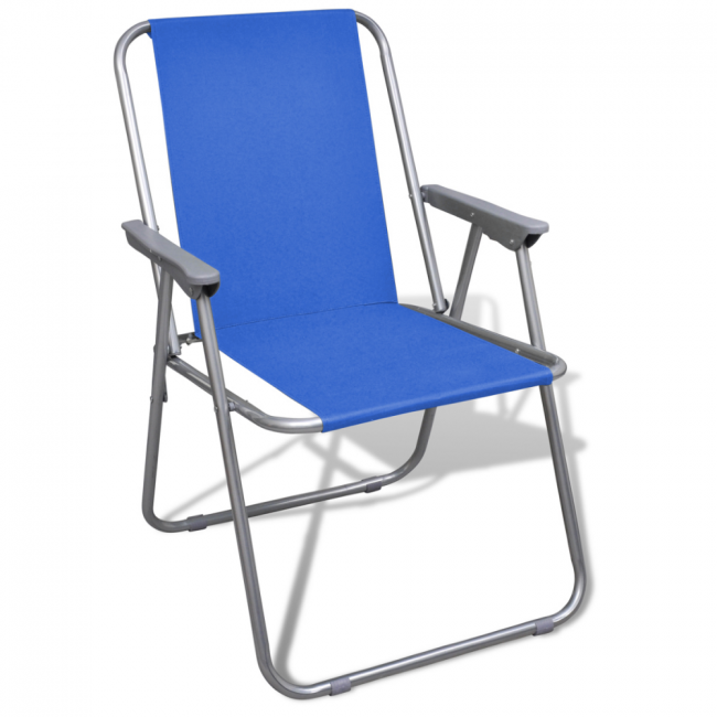 Кресло складное с подлокотниками CK-305, синий