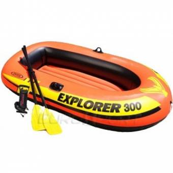Надувная лодка EXPLORER-300-Set, трехместная INTEX58332