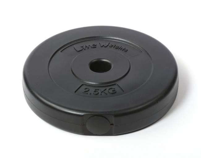 Диск пластиковый Lite Weights 1082LW 26мм 2.5кг, черный