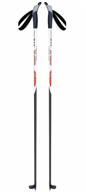 Палки лыжные 100% стекловолокно, рост 110 stc X400, красный