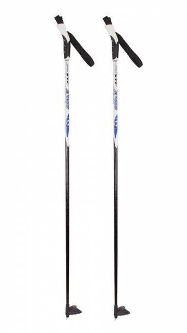 Палки лыжные 100% стекловолокно, рост 120 stc X400, синий
